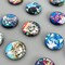 Wrapables Crystal Glass Magnets, Refrigerator Magnets for Office Whiteboards, Cabinets, Lockers (Set of 12)